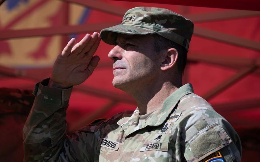 Action hero' Army general Donahue headed for early retirement from Germany  post | Stars and Stripes