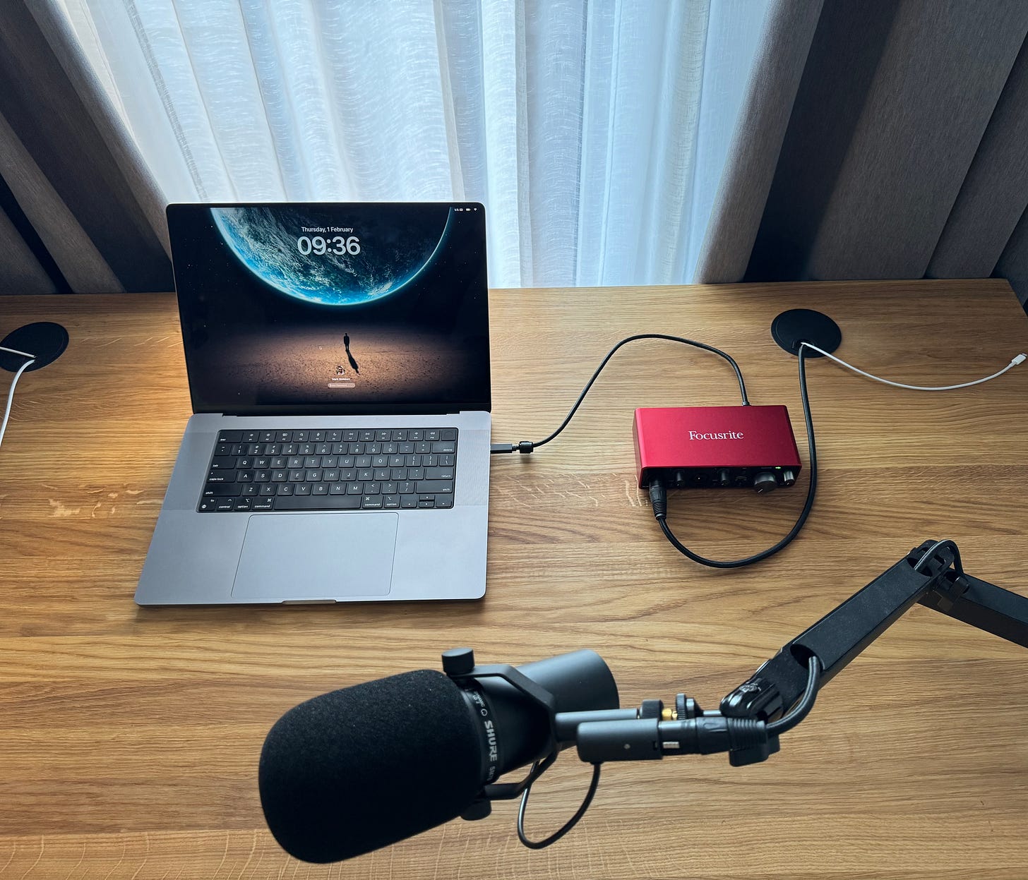 Completed set up on table