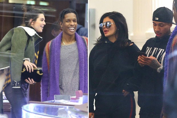 kendall jenner with asap rocky kylie with tyga 2017 kendall jenner with asap rocky kylie with tyga 2017