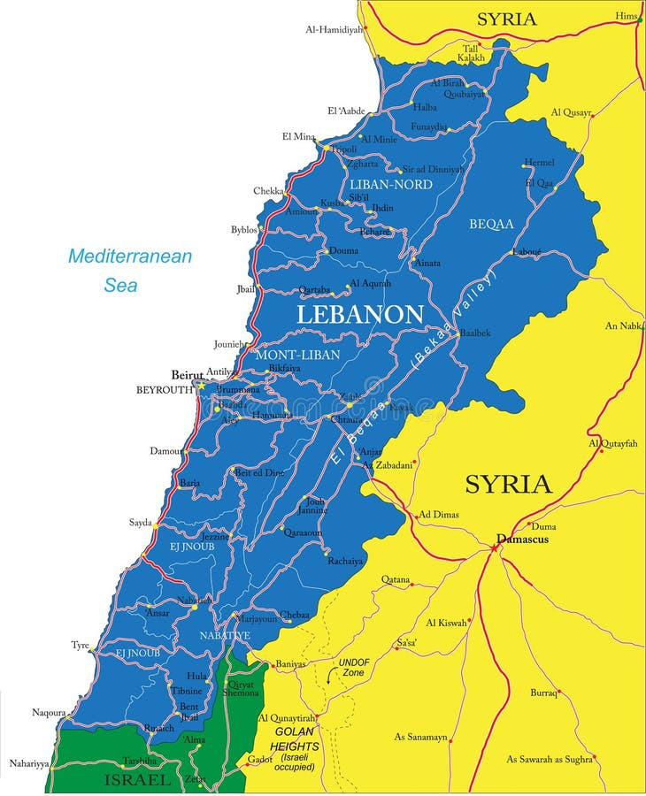 Χάρτης του Λιβάνου διανυσματική απεικόνιση. εικονογραφία από araceli ...