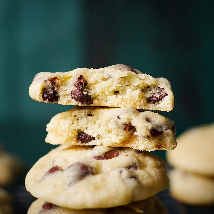 Matcha Shortbread cookies, Oatmeal raisin cookies, cream cheese chocolate chip cookies, and no bake chocolate peanut butter cookies.