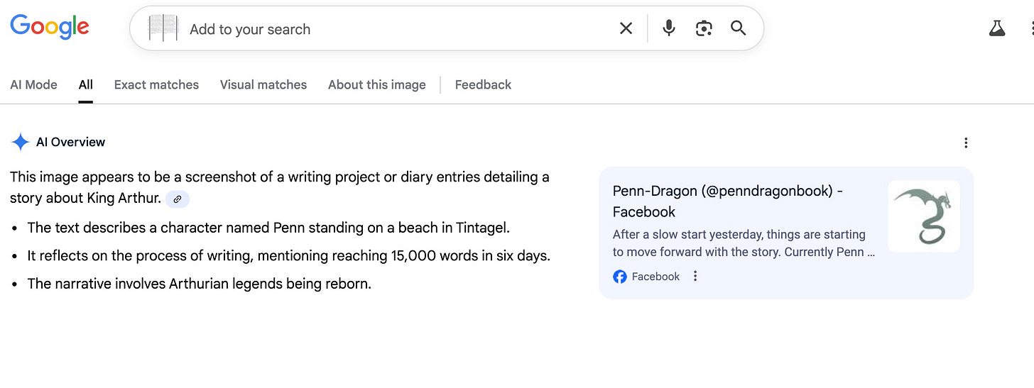 AI Overview: this appears to be writing about King Arthur