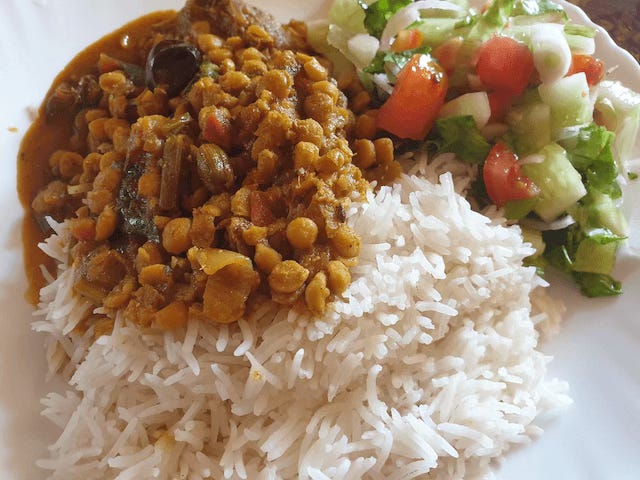 Dal Chicken With Rice