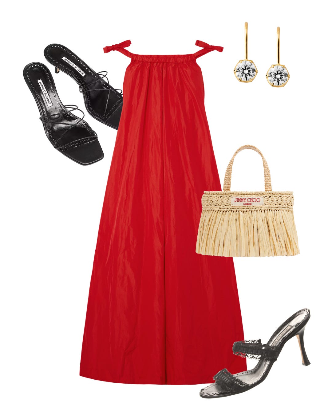 strapless open back dress 90s Red Grommet Dress & Purse Ensemble – Luxie Vintage main image 1