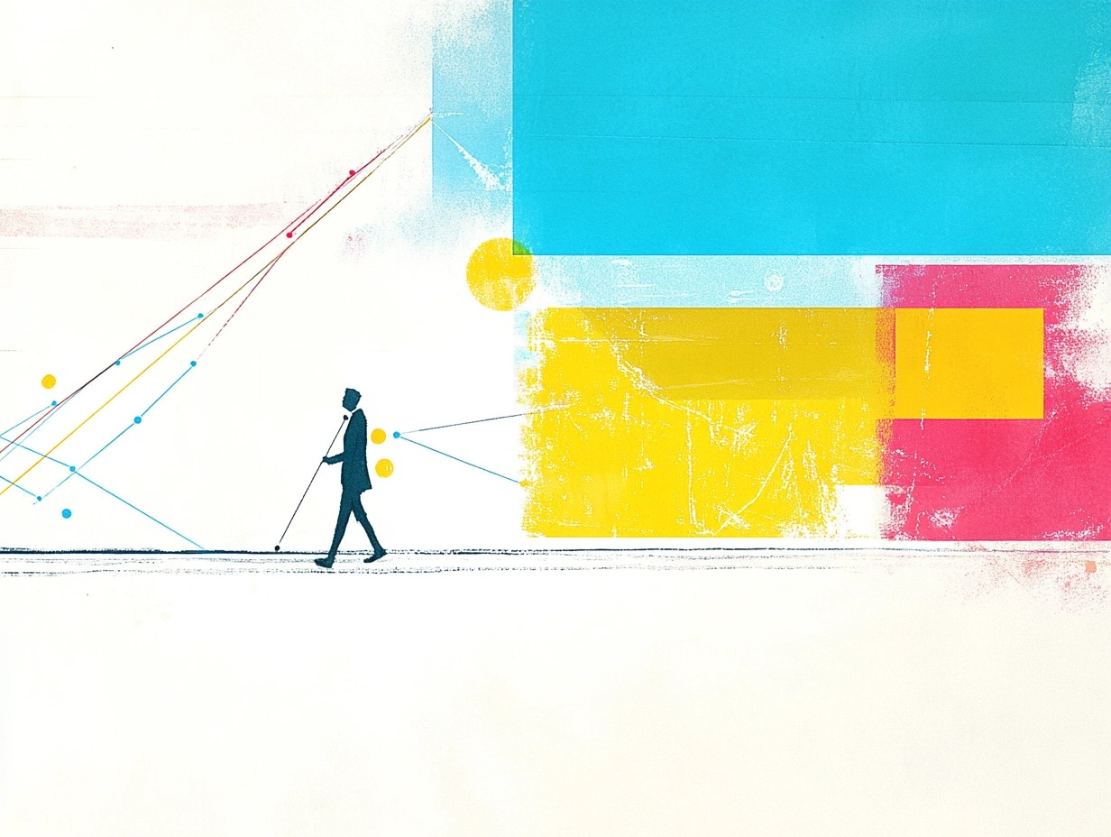 A person in motion, linked in a graph.