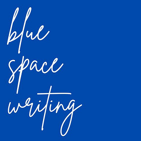 blue space writing.