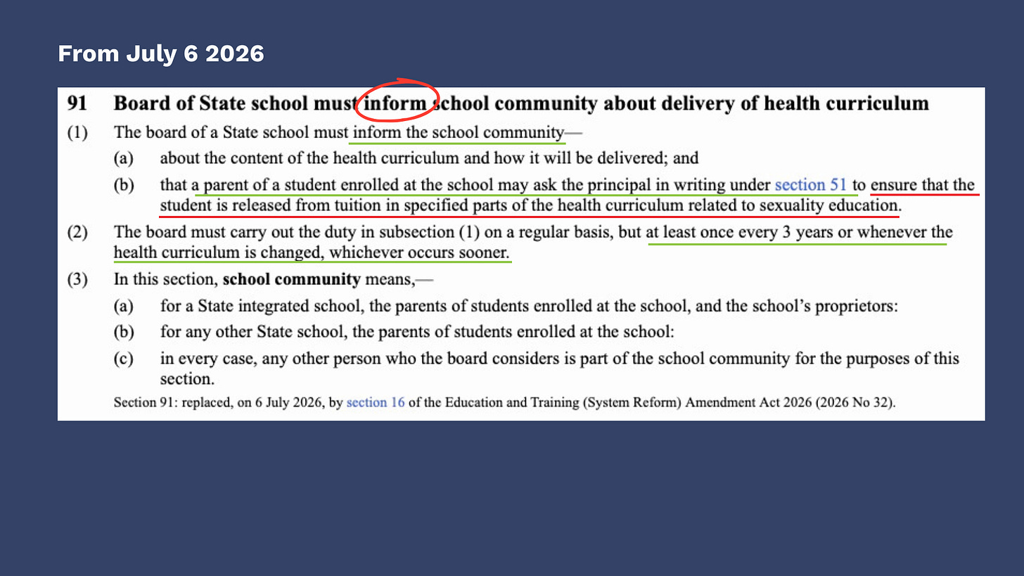 What section 91 says now