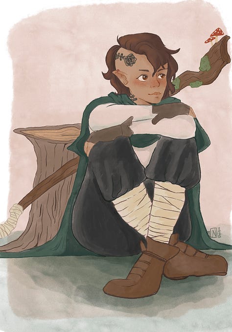 8 pictures of different characters, mostly female fantasy characters.