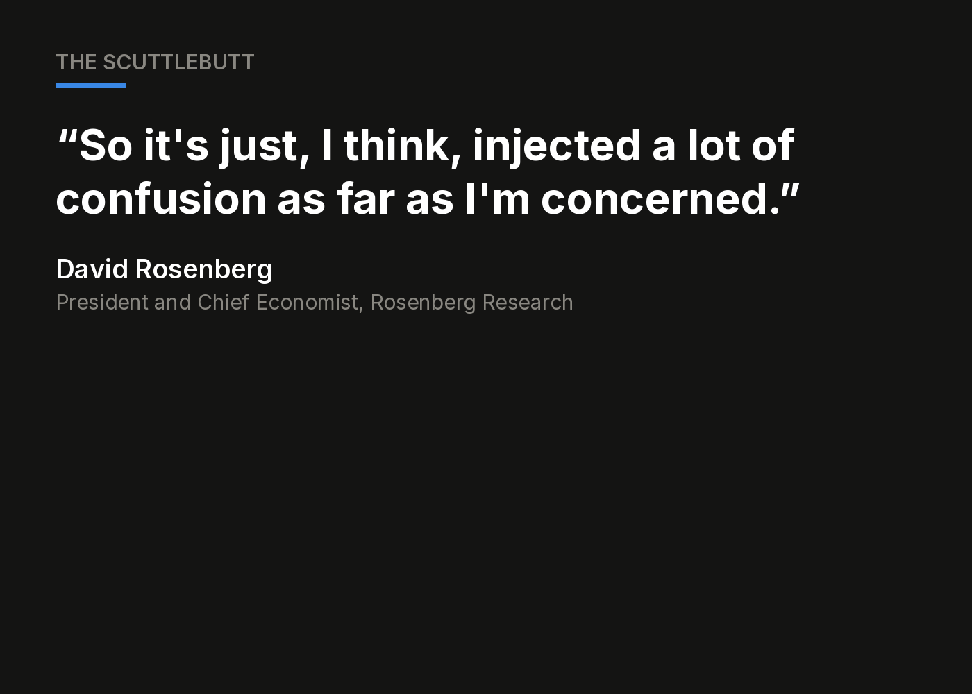 Warsh's own inflation gauge is 40bps lower than a year ago, says Rosenberg Research