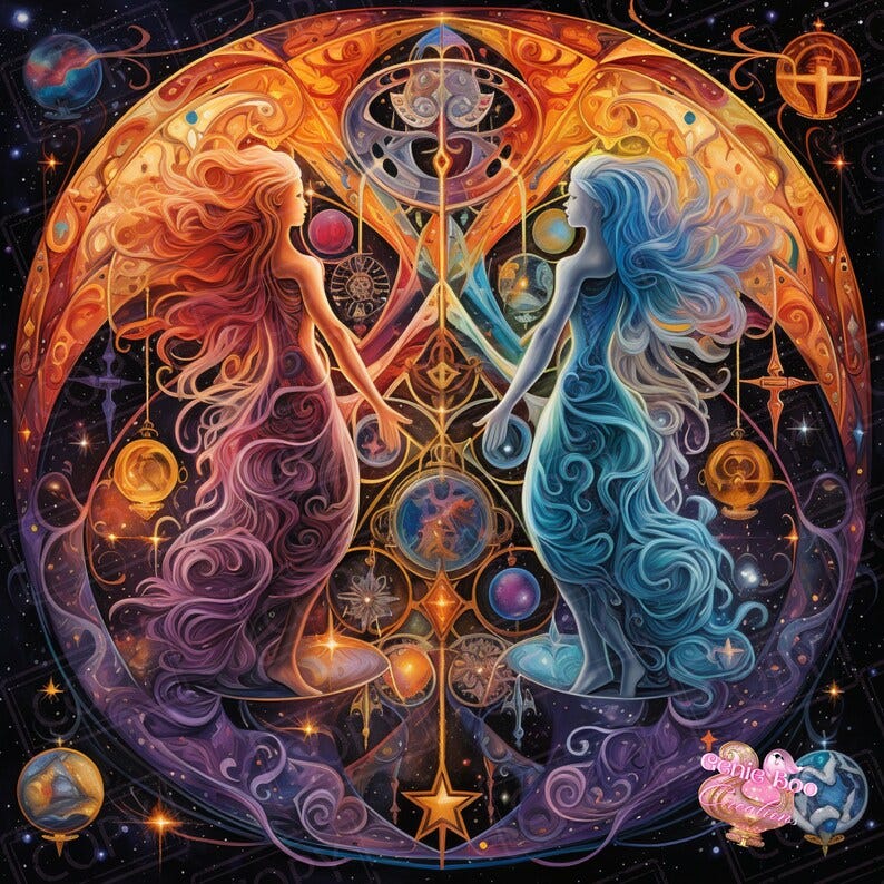 Libra Zodiac Astrology Digital Images -5 Instant Download/PNG Image/Sublimation/DTF/Journaling/Tumbler wrap/Canvas image 6