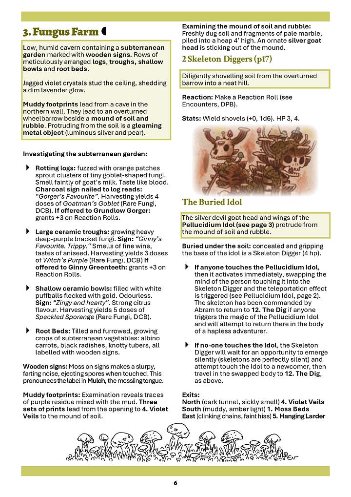 Previews of the first 6 pages, map and npcs