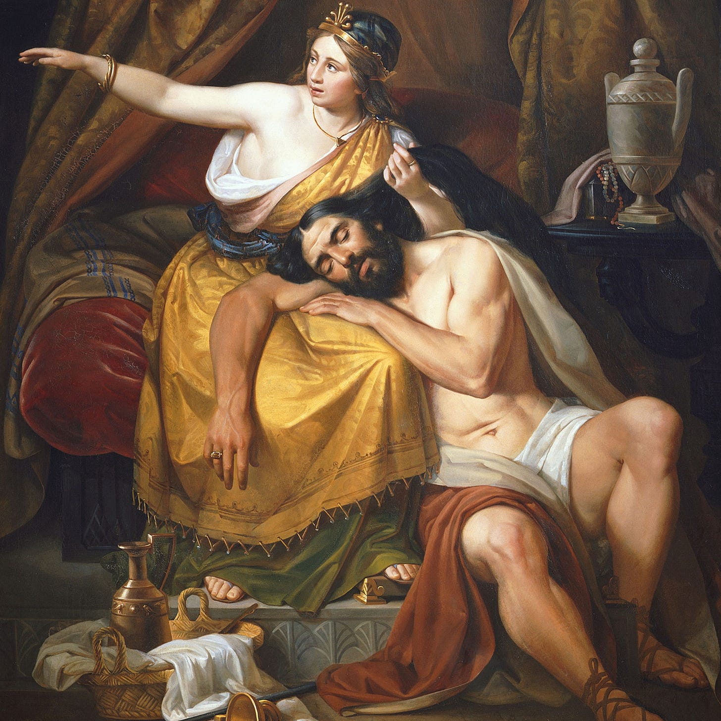 Was Samson's true weakness his hair or Delilah?