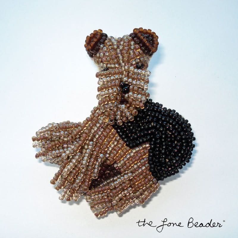 beadwork beaded Airedale Terrier dog pin pendant Etsy beadwork beaded Airedale Terrier dog pin pendant Etsy