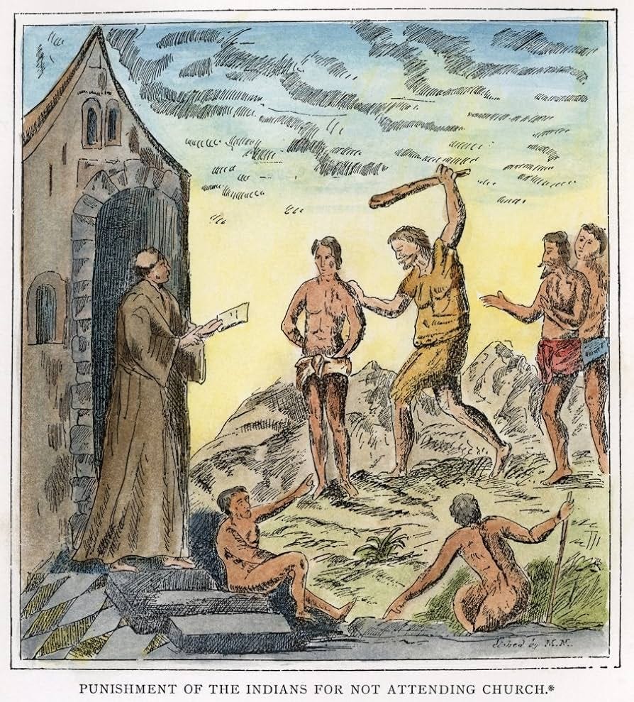 Amazon.com: Spanish Cruelty 1600 Na Spaniard Flogging Native Indians For  Failing To Attend Church Illustration By Samuel De Champlain For His Voyage  To The West Indies And Mexico C1600 Poster Print by (