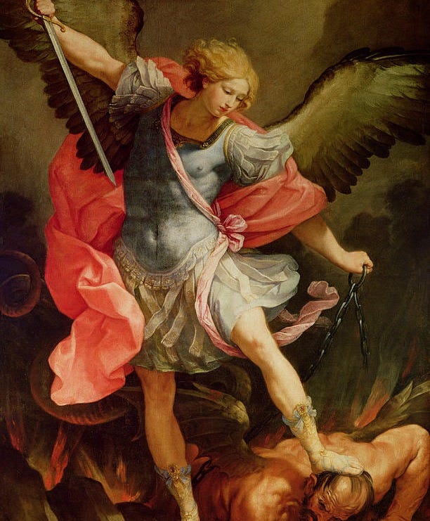 The Archangel Michael defeating Satan by Guido Reni