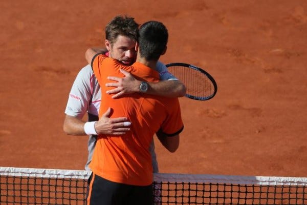 novak djokovic rubs up stan wawrinka for 2015 french open novak djokovic rubs up stan wawrinka for 2015 french open