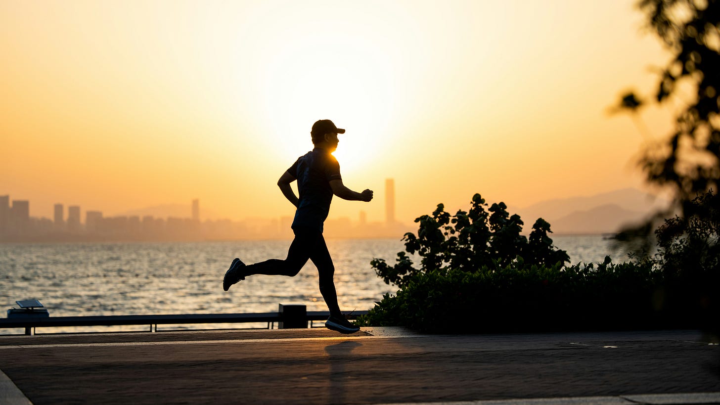 Runner in evening light Runner in evening light