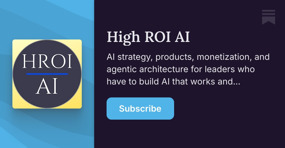High ROI AI | Vin Vashishta | Substack