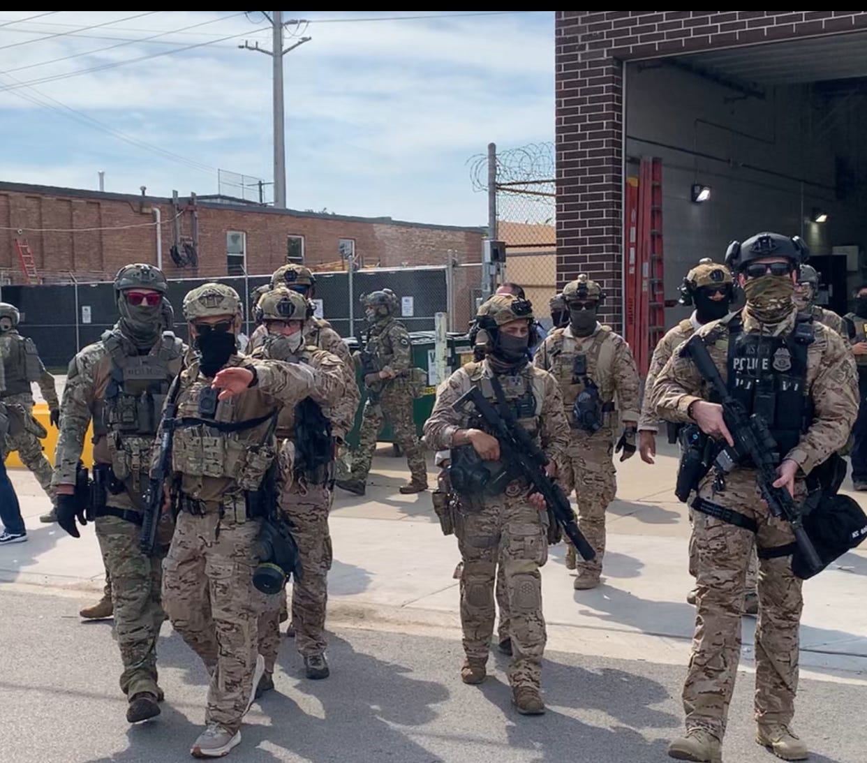 ICE stormtroopers on the march.