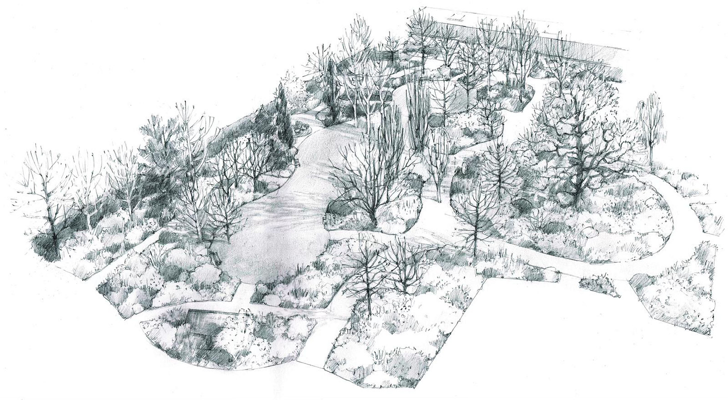 A winter garden design 