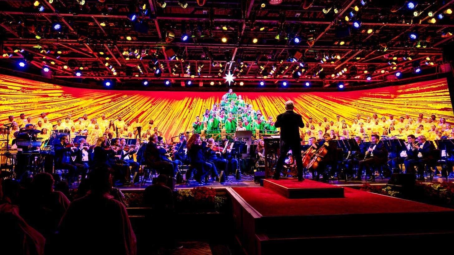 The Candlelight Processional at EPCOT. Image: Disney The Candlelight Processional at EPCOT. Image: Disney