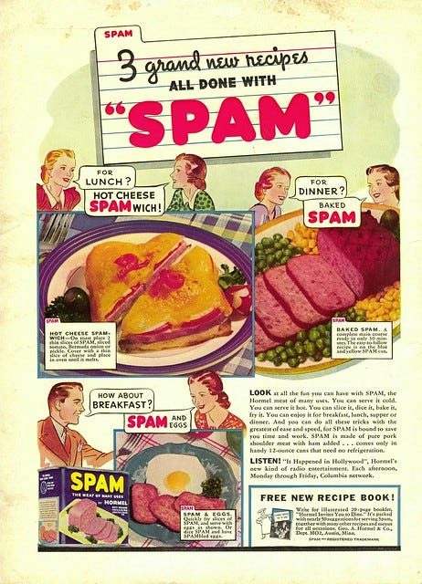 Spam ... it's what's for dinner! | Somehow I can't imagine S… | Flickr