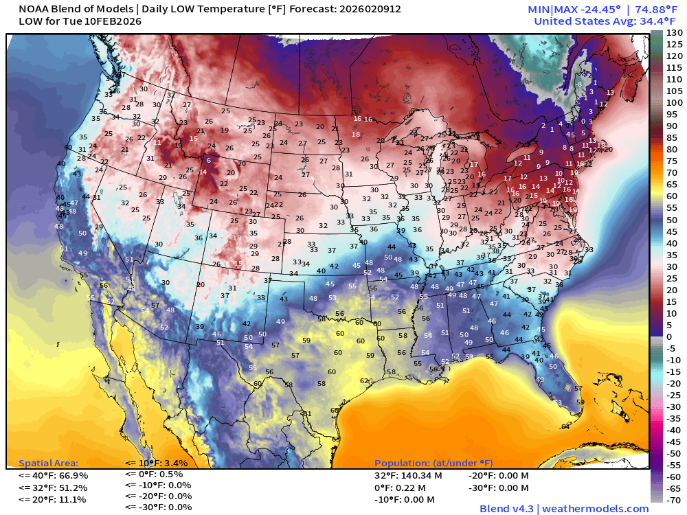 February 9, 2026 Monday Winter Weather - by Dr. Ryan Maue