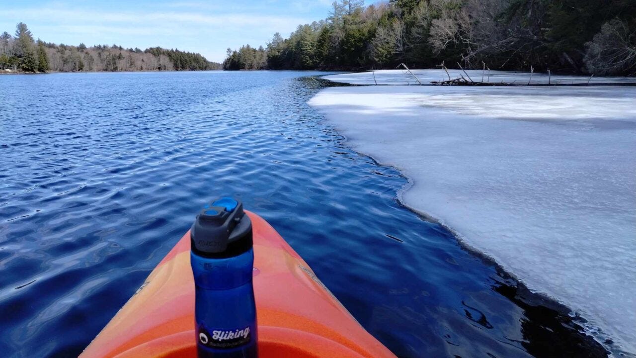 Kayaking on open Adirondack waters a month too early Kayaking on open Adirondack waters a month too early