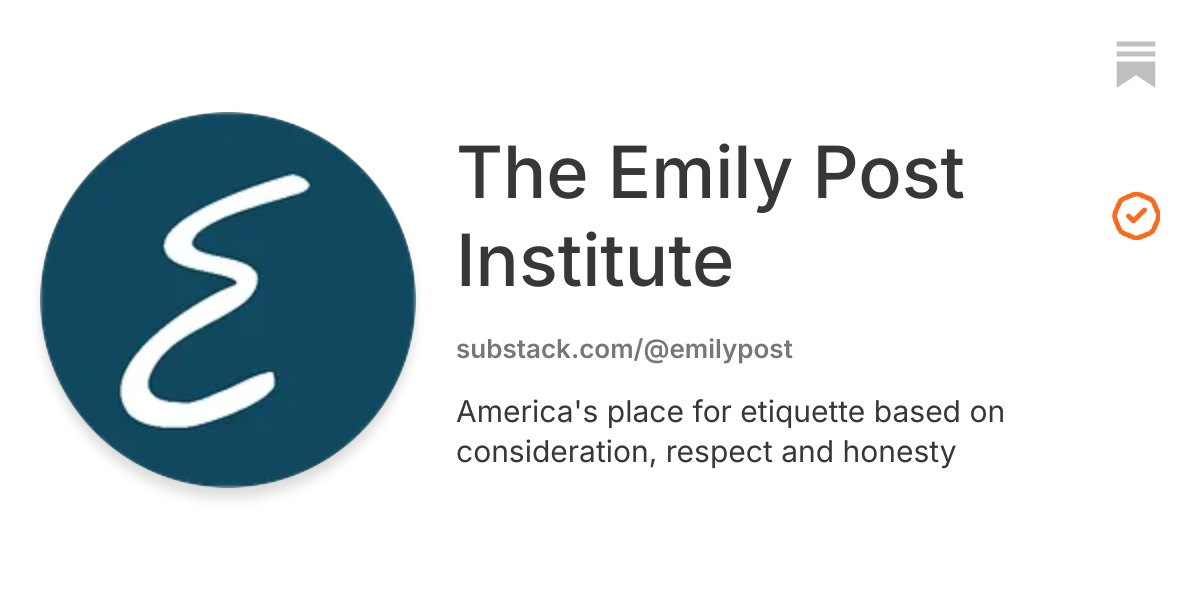 The Emily Post Institute | Substack