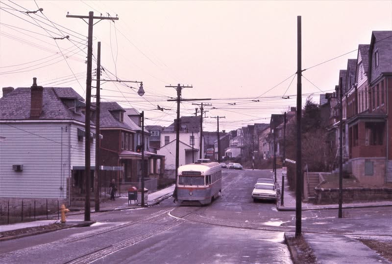 Beltzhoover trolley photo by Ken Albrecht, circa 1969.