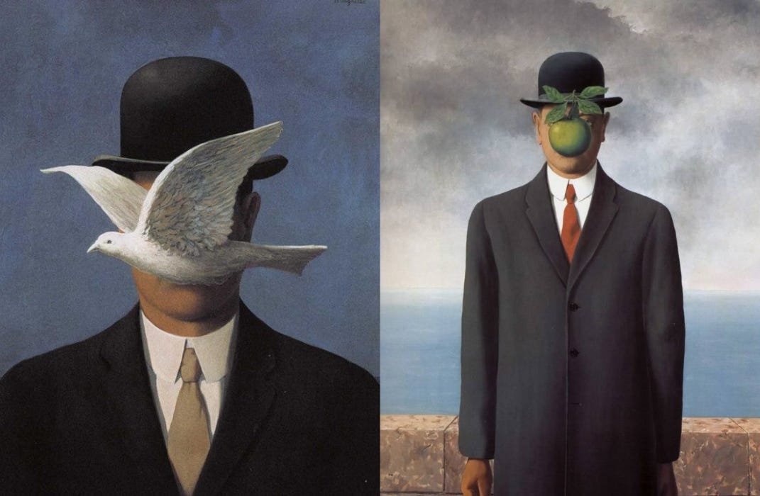 Everything I love is behind a veil, by Magritte Everything I love is behind a veil, by Magritte