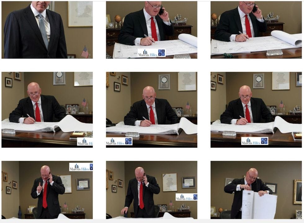Marcus Hiles working Marcus Hiles working