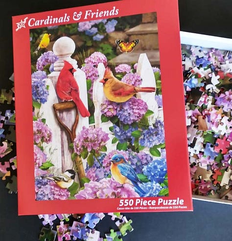 Vermont Christmas Company Cardinals and Friends Jigsaw Puzzle