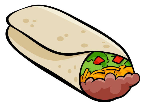 Illustration De Dessin Animé Burrito Mexicain Tortilla Vecteurs libres de  droits et plus d'images vectorielles de Burrito - iStock
