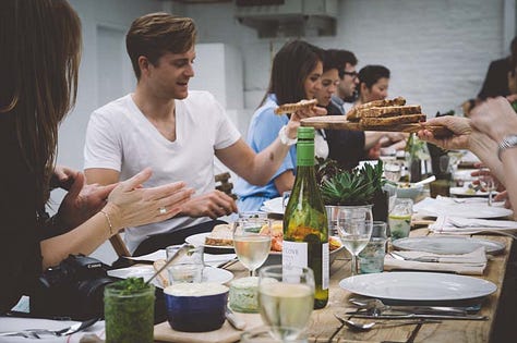 guests at kinfolk magazine's l'esprit de la mer gathering in dalston, london