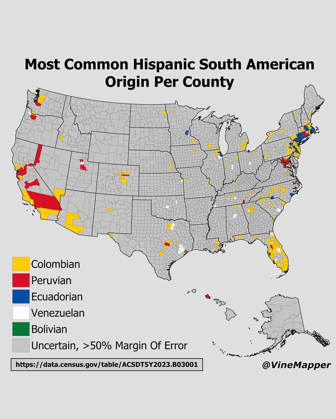 Where South Americans Go When They Move to North America Where South Americans Go When They Move to North America
