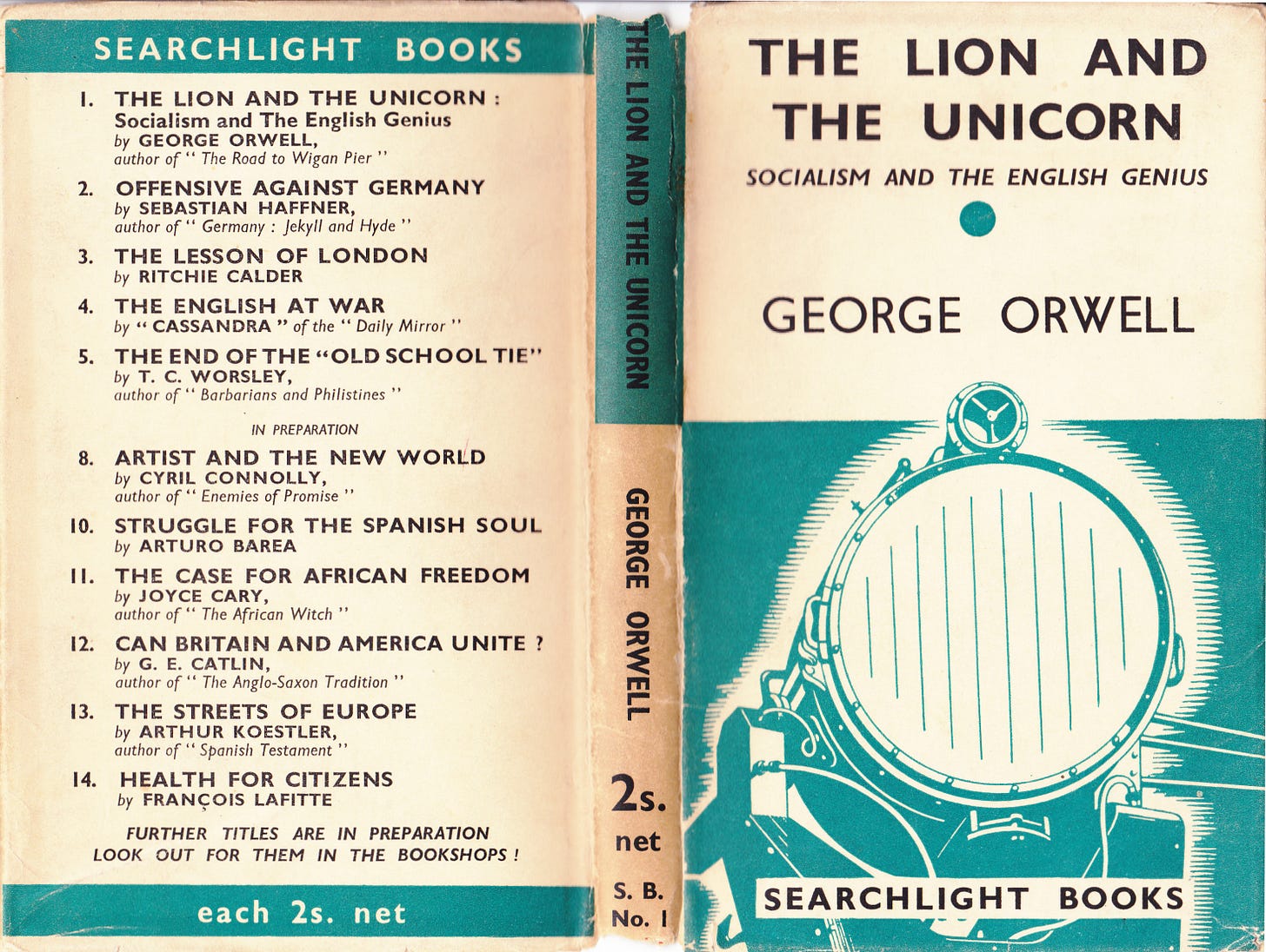 CIoJ on X: "Journalism History. Rare example of a volume of essays by  journalist and novelist George Orwell 'The Lion And The Unicorn' published  in 1941. The author of Animal Farm and