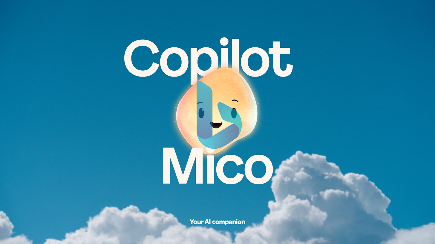 Copilot Mico with a Bing icon.