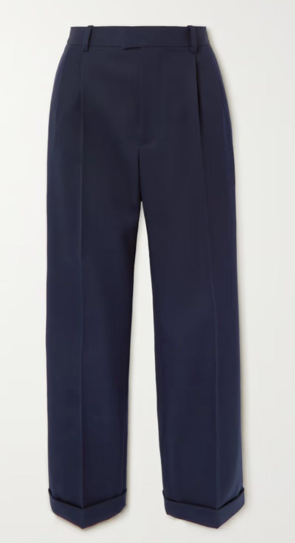 パンツ At last & Co Wool Trousers Navy 32 SUIT SERGE CDH 2TUCKS PANTS – THE SHOP YOHJI YAMAMOTO