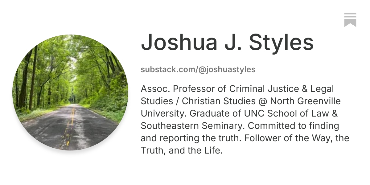 Joshua J. Styles | Substack
