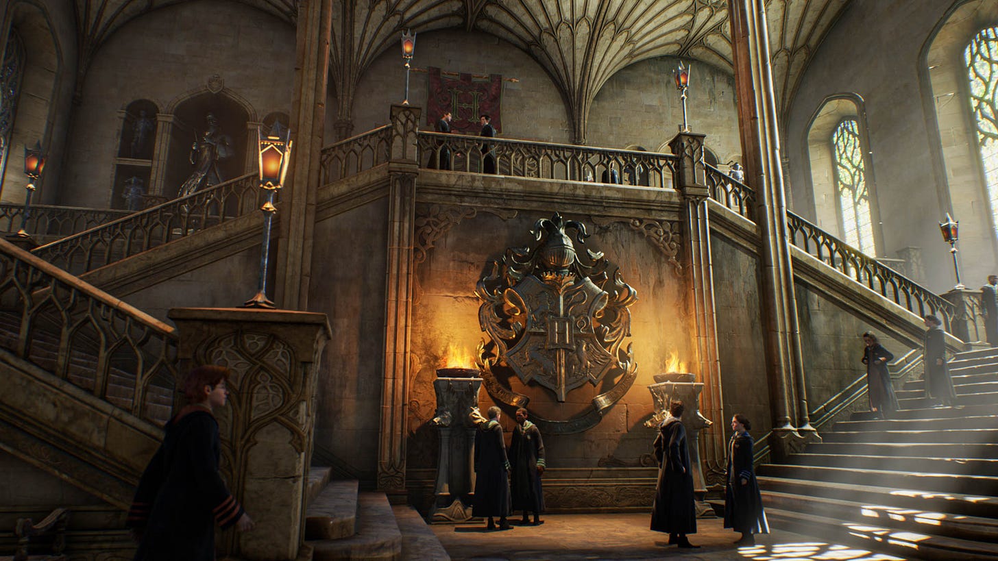 Hogwarts Legacy screenshot of Hogwarts castle entrance