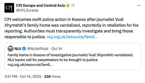 International Press Freedom Organisations Reactions.