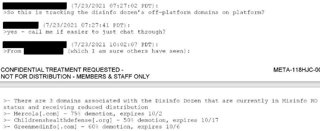 Internal Facebook messages, July 23, 2021 Internal Facebook messages, July 23, 2021