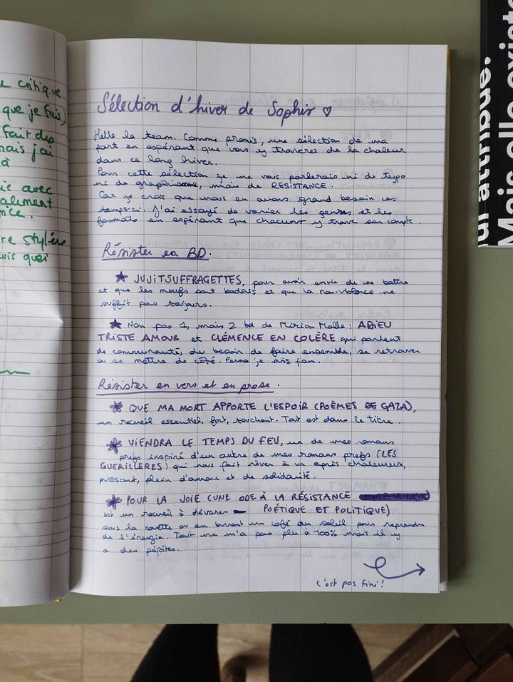 Photos du carnet, le texte est retranscrit ci-dessous.