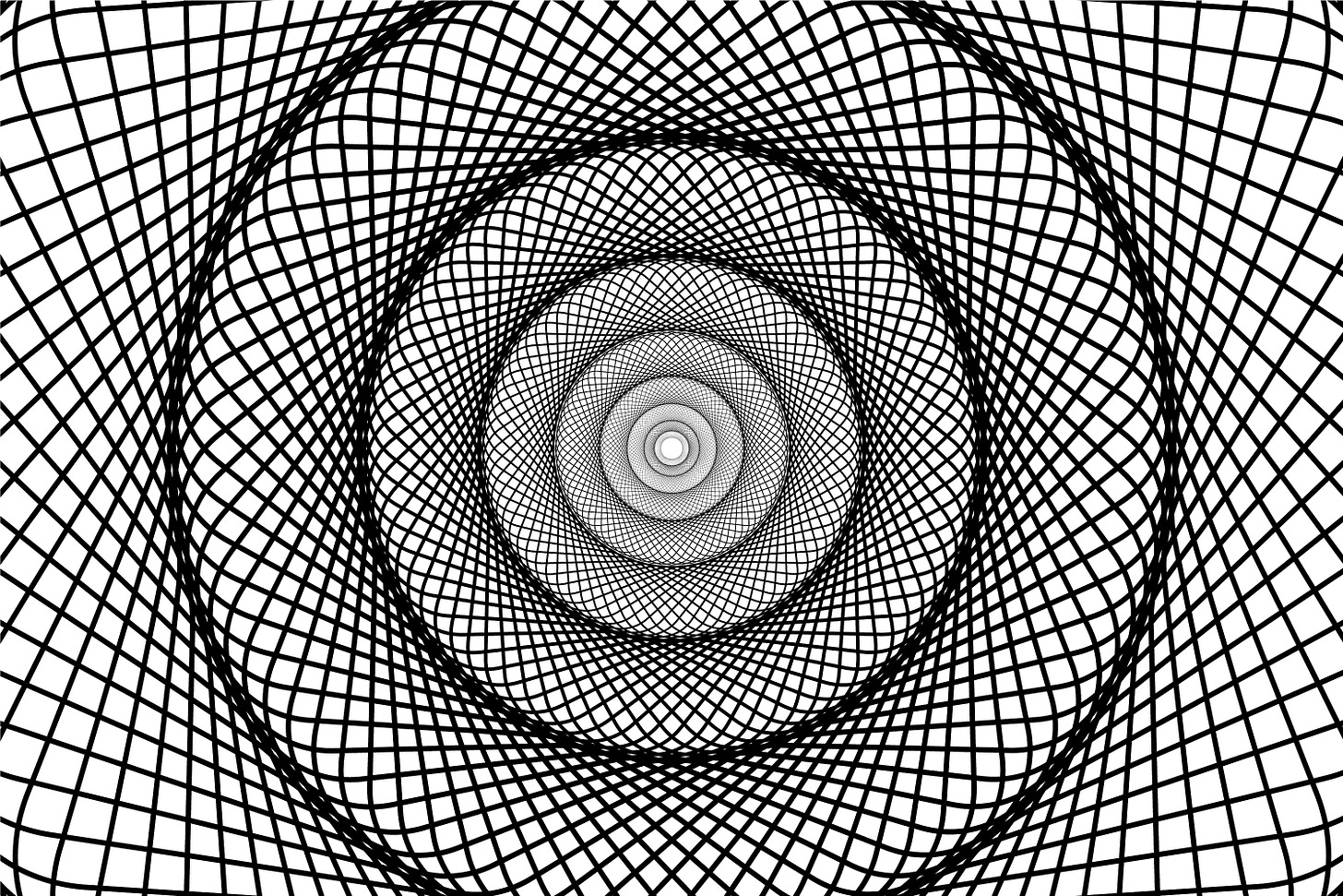 Black-and-white geometric spiral forming a structured vortex, symbolizing systems, scaling, and interconnected operations. Black-and-white geometric spiral forming a structured vortex, symbolizing systems, scaling, and interconnected operations.