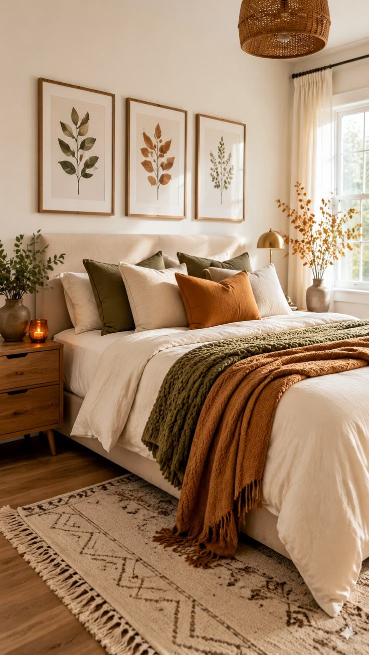 This may contain: a large bed sitting in a bedroom on top of a wooden floor next to a window This may contain: a large bed sitting in a bedroom on top of a wooden floor next to a window