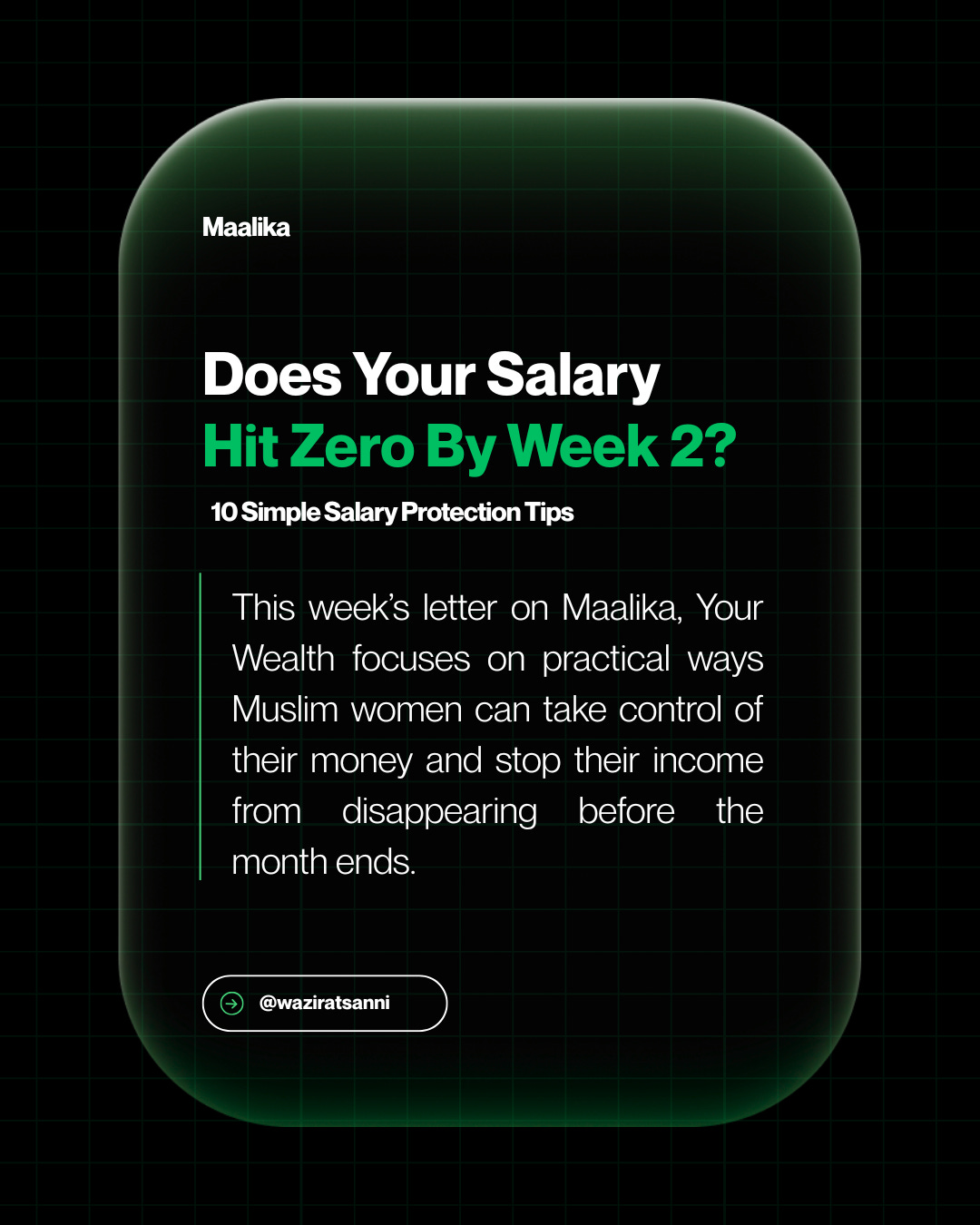 Does Your Salary Hit Zero By Week 2? - by JASMIN