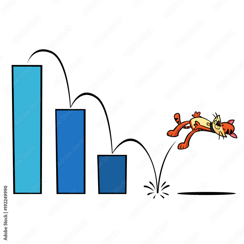 dead cat bounce Stock Illustration | Adobe Stock