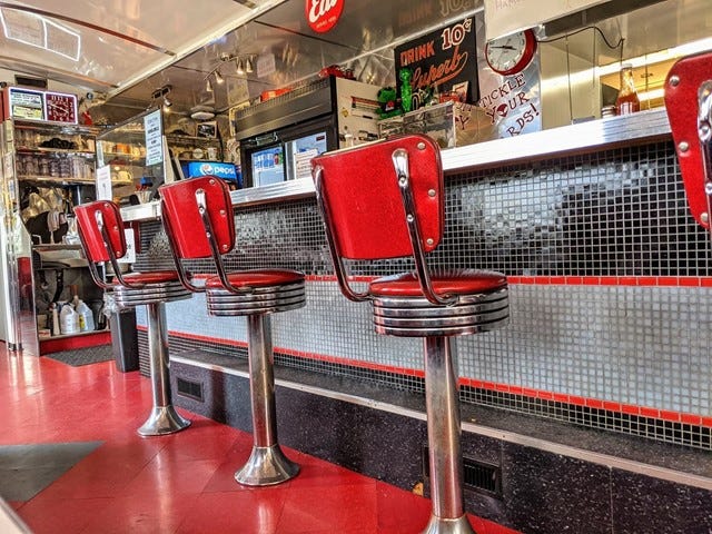 Starlight diner car in Bowden, Alberta