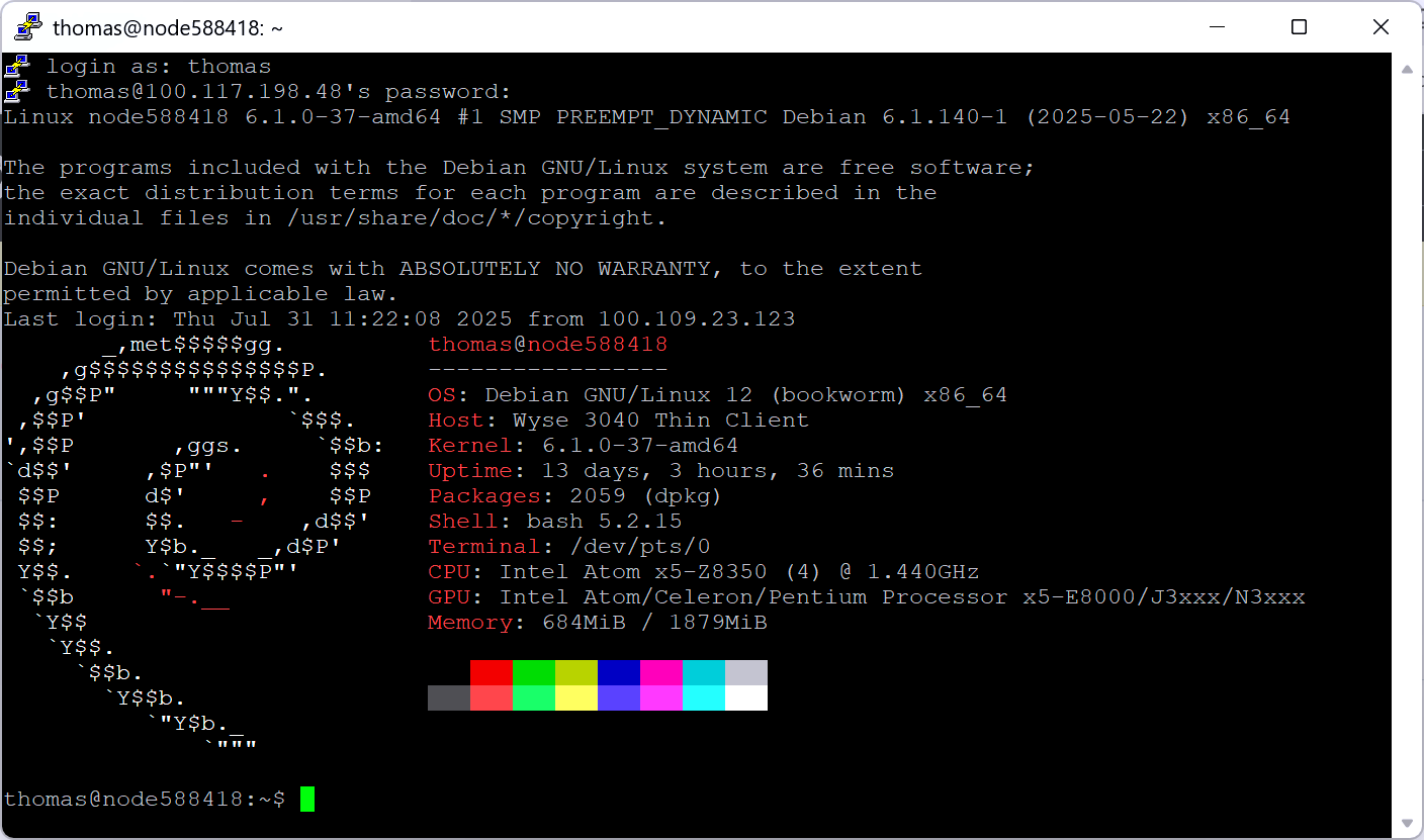 neofetch on node 588418